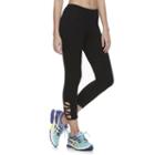 Juniors' So&reg; Zigzag Hem Yoga Capris, Girl's, Size: Medium, Black