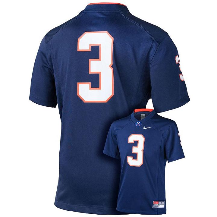 Boys 8-20 Nike Virginia Cavaliers Replica Football Jersey, Boy's, Size: Large, Blue (navy)