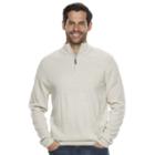 Men's Dockers Comfort Touch Classic-fit Marled Quarter-zip Sweater, Size: Large, Natural