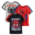 Boys 4-7 Marvel Spider-man Graphic Tee Set, Size: 7, Grey