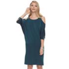 Women's Jennifer Lopez Cold-shoulder Shift Dress, Size: Xs, Dark Blue