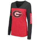 Women's Campus Heritage Georgia Bulldogs Distressed Graphic Tee, Size: Xxl, Dark Red