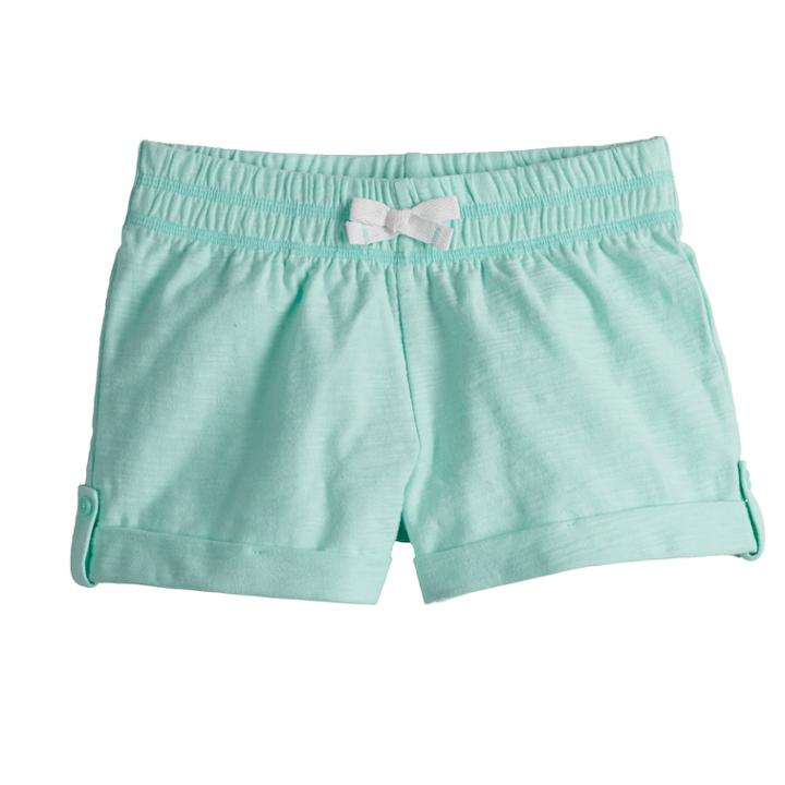 Girls 4-10 Jumping Beans&reg; Roll-cuff Slubbed Shorts, Size: 6x, Light Blue