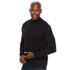 Men's Croft & Barrow&reg; Classic-fit Easy-care Mockneck Pullover, Size: Large, Black