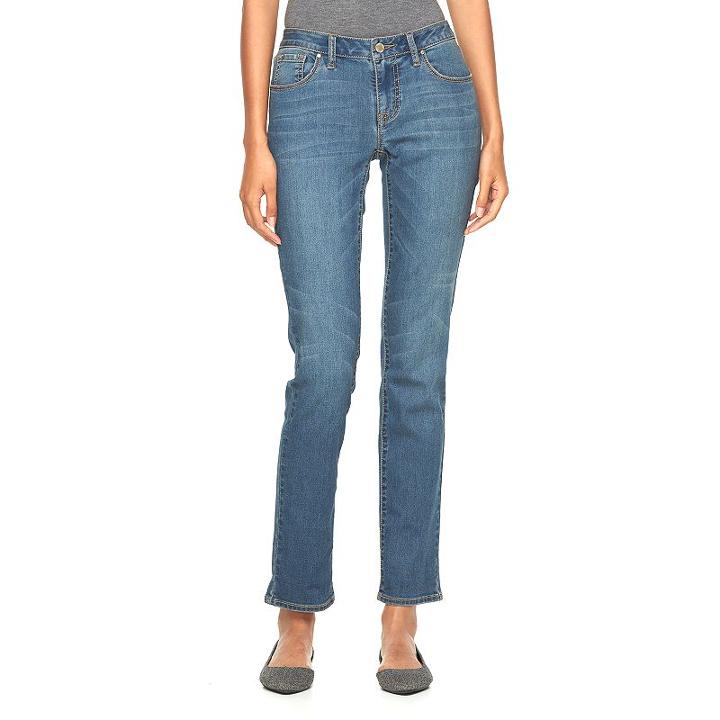 Women's Apt. 9&reg; Modern Fit Straight-leg Jeans, Size: 6, Dark Blue