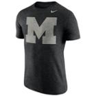 Men's Nike Michigan Wolverines Triblend Stamp Tee, Size: Medium, Oxford