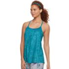 Women's Tek Gear&reg; Performance Built-in Bra Strappy Tank, Size: Small, Turquoise/blue (turq/aqua)