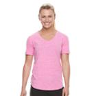 Petite Tek Gear&reg; Easy V-neck Workout Tee, Women's, Size: M Petite, Brt Pink