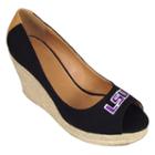 Women's Campus Cruzerz Lsu Tigers South Park Platform Wedge Heels, Size: 8, Black