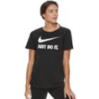 Women's Nike Sportswear Just Do It Graphic Tee, Size: Medium, Grey (charcoal)