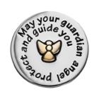 Blue La Rue Stainless Steel & 14k Gold-plated Two Tone Guardian Angel Coin Charm, Adult Unisex, Multicolor