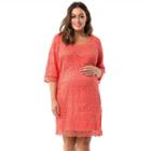 Plus Size Maternity Pip & Vine By Rosie Pope Lace Shift Dress, Women's, Size: 3x-mat, Drk Yellow