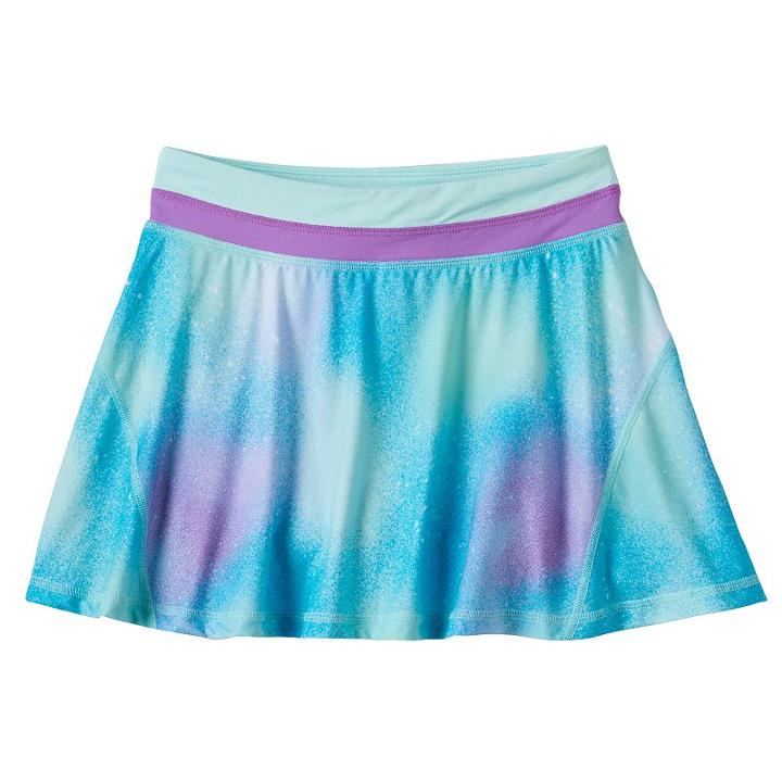 Girls 7-16 & Plus Size So&reg; Contrast Stitching Skort, Girl's, Size: 10, Turquoise/blue (turq/aqua)