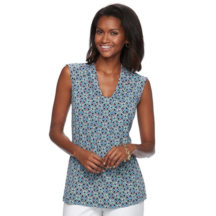 Women's Dana Buchman Knot-front Top, Size: Xs, Drk Yellow