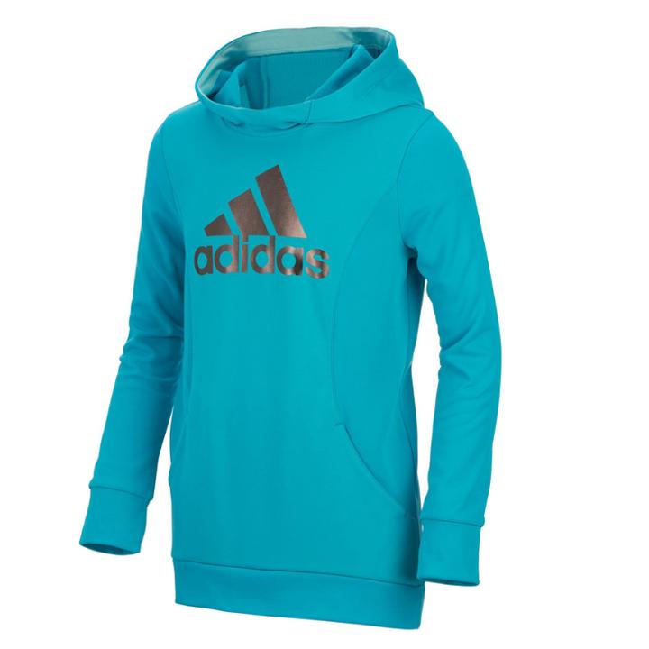 Girls 7-16 Adidas Performance Hoodie, Size: Medium, Turquoise/blue (turq/aqua)