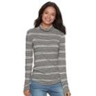 Juniors' So&reg; Long Sleeve Turtleneck Top, Teens, Size: Xs, Black