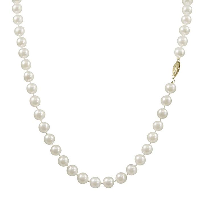 14k Gold Akoya Cultured Pearl Necklace, Women's, Size: 24, White