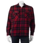 Men's Croft & Barrow&reg; Classic-fit Plaid Arctic Fleece Shirt Jacket, Size: Large, Med Red
