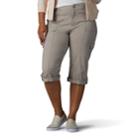 Plus Size Lee Skye Skimmer Capri Pant, Women's, Size: 16 - Regular, Light Grey