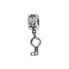 Individuality Beads Sterling Silver Star And Key Charm, Women's, Grey