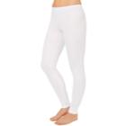 Women's Cuddl Duds Climatesmart Leggings, Size: Small, White