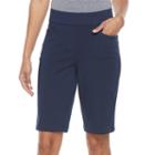 Women's Kate And Sam Stretch Bermuda Shorts, Size: Xl, Blue (navy)