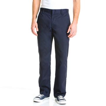 Men's Lee School Uniform Slim Straight Core Pants, Size: 42x30, Blue