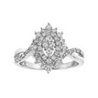 Cherish Always Certified Diamond Double Halo Marquise Engagement Ring In 10k White Gold (1/2 Carat T.w.), Women's, Size: 6.50
