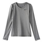 Girls 7-16 Nike Dri-fit Long-sleeve Tee, Girl's, Size: Large, Grey Other