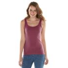Juniors' So&reg; Perfectly Soft Double Scoop Tank Top, Girl's, Size: Large, Dark Pink