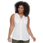 Plus Size Sonoma Goods For Life&trade; Utility Tank, Women's, Size: 3xl, Natural