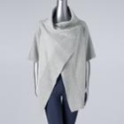Plus Size Simply Vera Vera Wang Wrap-up Flyaway Sweater, Women's, Size: 1xl, Grey