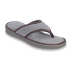Dearfoams Women's Thong Slippers, Size: Small, Dark Grey