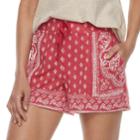 Women's Sonoma Goods For Life&trade; French Terry Beach Shorts, Size: Small, Red