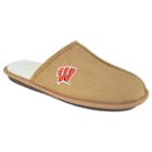 Men's Wisconsin Badgers Scuff Slipper Shoes, Size: Large, Brown
