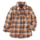 Boys 4-8 Oshkosh B'gosh&reg; Two-pocket Plaid Button-down Shirt, Boy's, Size: 4, Orange