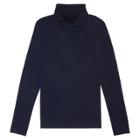 Girls 7-16 & Plus Size French Toast Solid Turtleneck, Size: 14-16, Blue (navy)