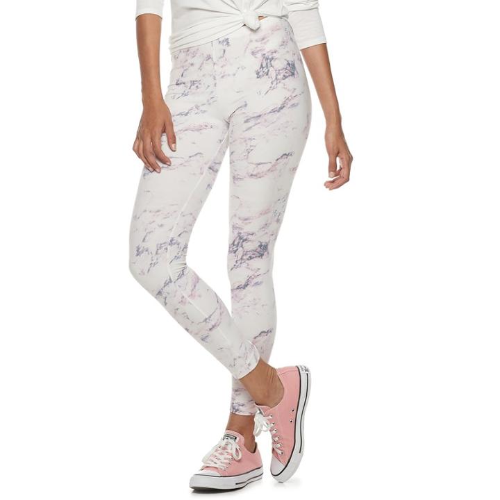 Juniors' So&reg; Peached Leggings, Teens, Size: Large, White