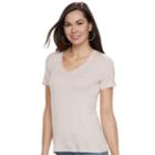 Women's Apt. 9&reg; Essential V-neck Tee, Size: Xl, Light Pink