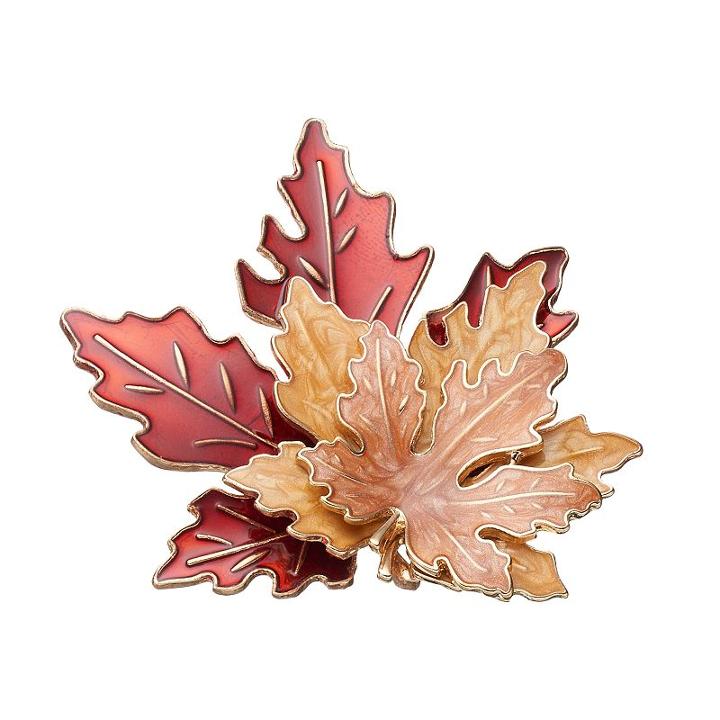 Harvest Tiered Leaf Pin, Women's, Brown