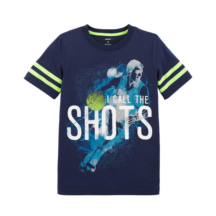 Boys 4-12 Carter's Striped Sporty Tee, Size: 4/5, Blue