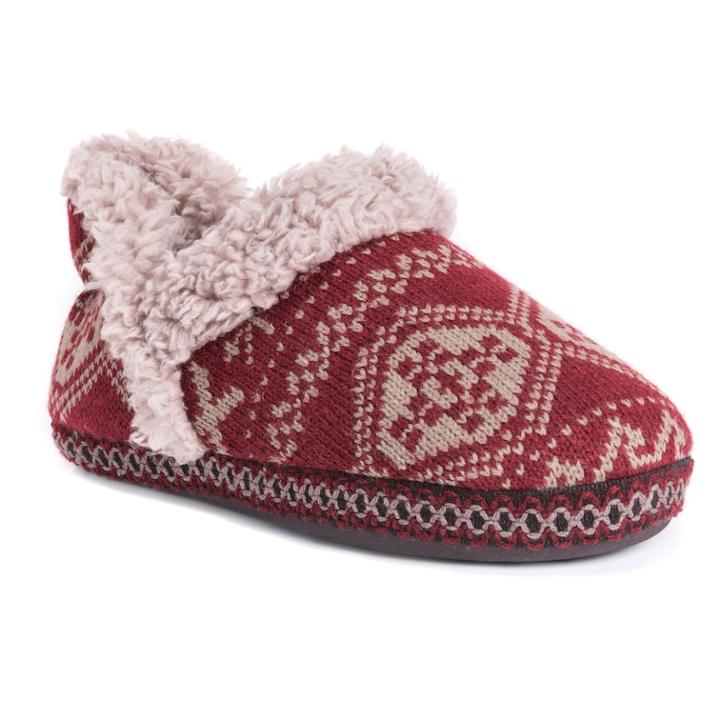 Women's Muk Luks Magdalena Knit Slippers, Size: Medium, Med Red
