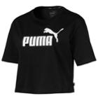 Women's Puma Cropped Graphic Tee, Size: Small, Black