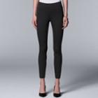 Women's Simply Vera Vera Wang Everyday Luxury Pull-on Ponte Skinny Pants, Size: Xl, Dark Grey