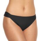 Mix And Match Shirred Hipster Bikini Bottoms, Size: Medium, Black