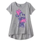 Disney's Minnie Mouse Girls 7-16 Sketched Glitter Graphic Tee, Girl's, Size: Small, Med Grey