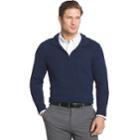 Men's Van Heusen Regular-fit Textured Quarter-zip Pullover Sweater, Size: Xxl, Blue Other