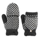 Sonoma Goods For Life&trade; Women's Bird's-eye Convertible Flip-top Mittens, Black