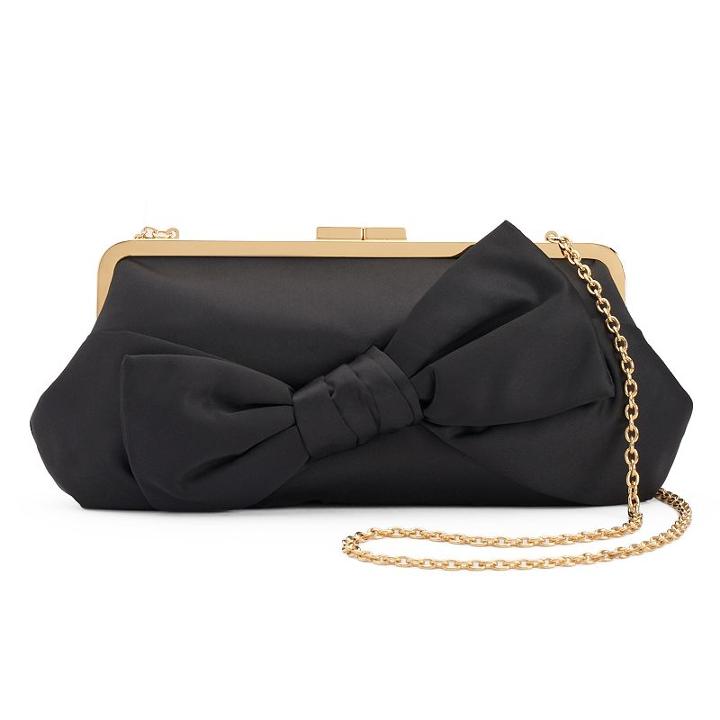 Lenore By La Regale Bow Clutch, Women's, Black