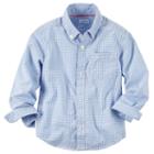Boys 4-8 Carter's Plaid Poplin Button-down Shirt, Boy's, Size: 4, Blue